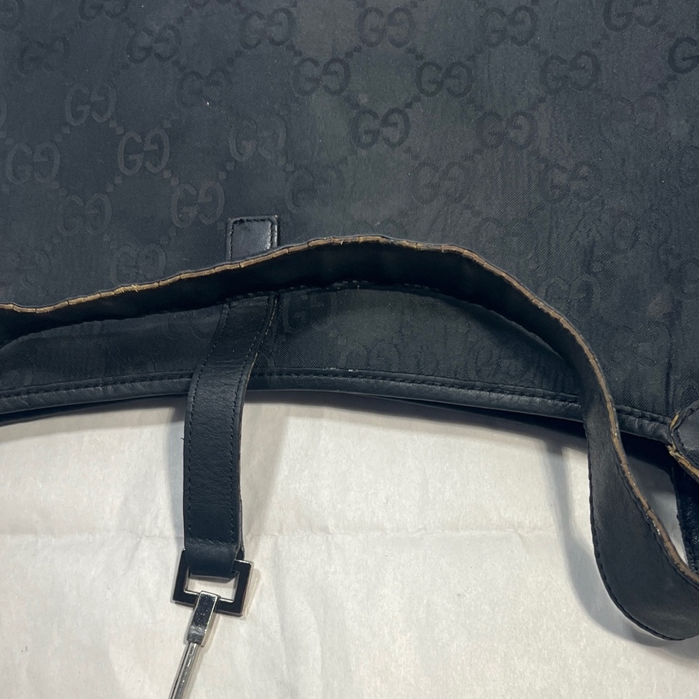 Gucci Black Jackie Messenger Bag with Green and Red Stripe - Picture 6 of 11
